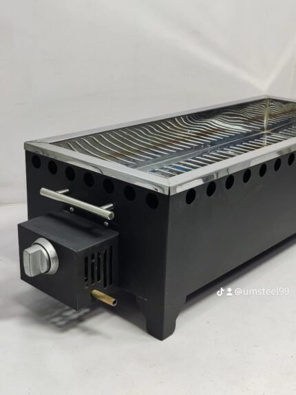 Black Matte Gas BBQ Grill (24", 30", 36") | UM Steel