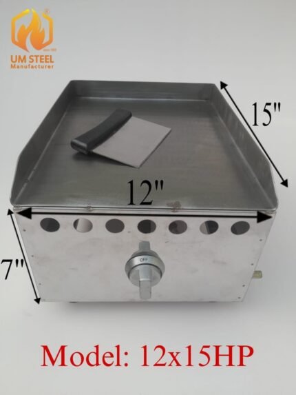 Mini commercial gas hot plate model 15x12HP by UM Steel Lahore