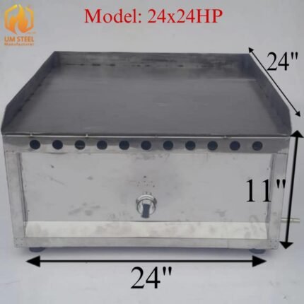 Commercial gas hot plate model 24x24 inches by UM Steel Lahore